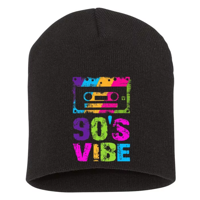 90s Vibe 1990s Music Lover Nineties Costume Party Short Acrylic Beanie