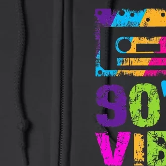 90s Vibe 1990s Music Lover Nineties Costume Party Full Zip Hoodie