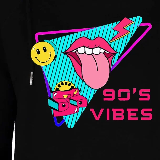 90's Vibes 1990s Fashion 90s Theme Outfit Nineties Party Womens Funnel Neck Pullover Hood