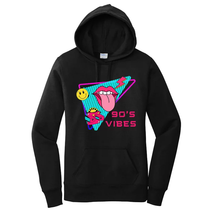 90's Vibes 1990s Fashion 90s Theme Outfit Nineties Party Women's Pullover Hoodie