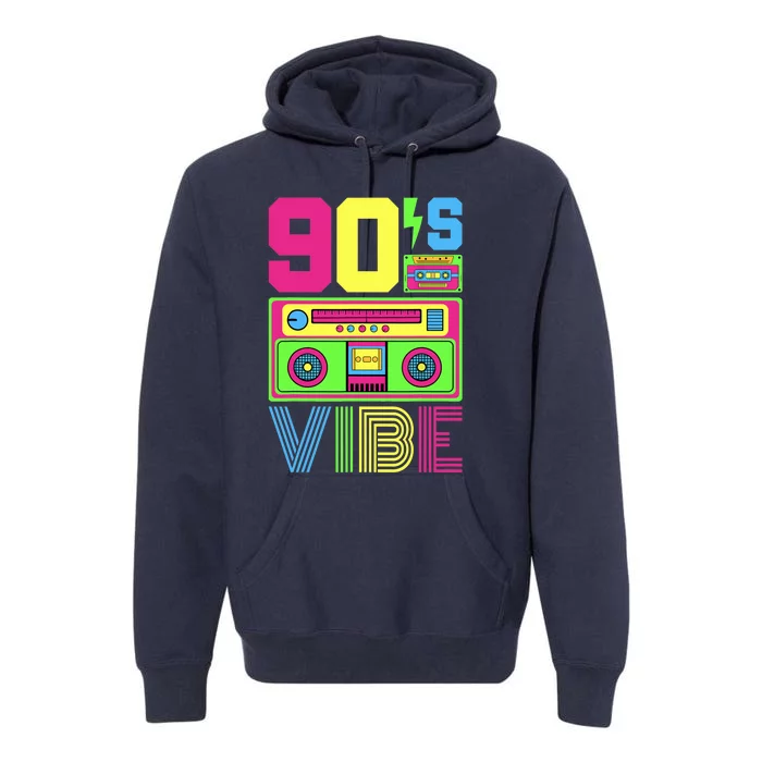 90s Vibe 1990 Style Fashion 90 Theme Outfit Nineties Costume Premium Hoodie