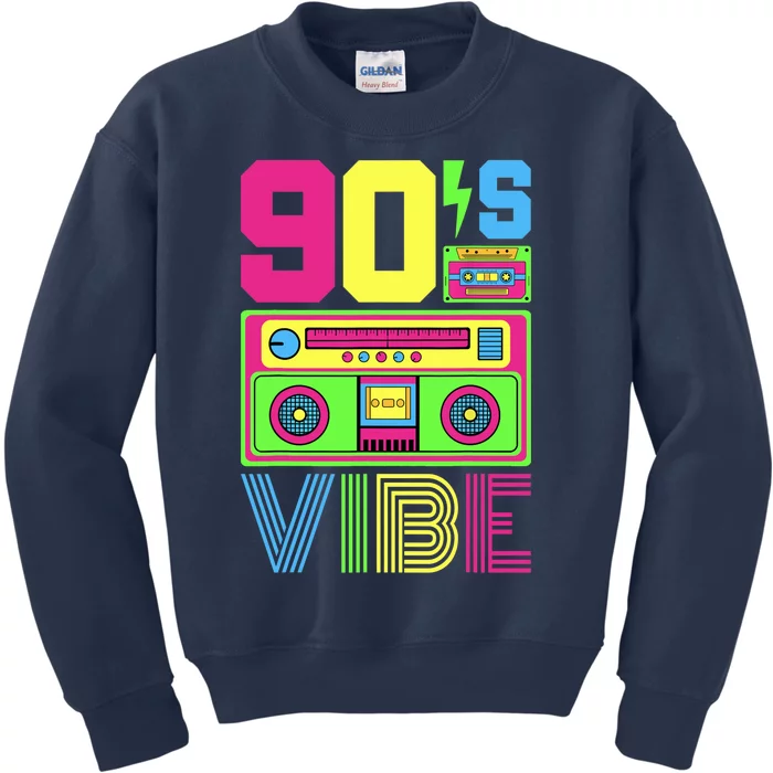 90s Vibe 1990 Style Fashion 90 Theme Outfit Nineties Costume Kids Sweatshirt