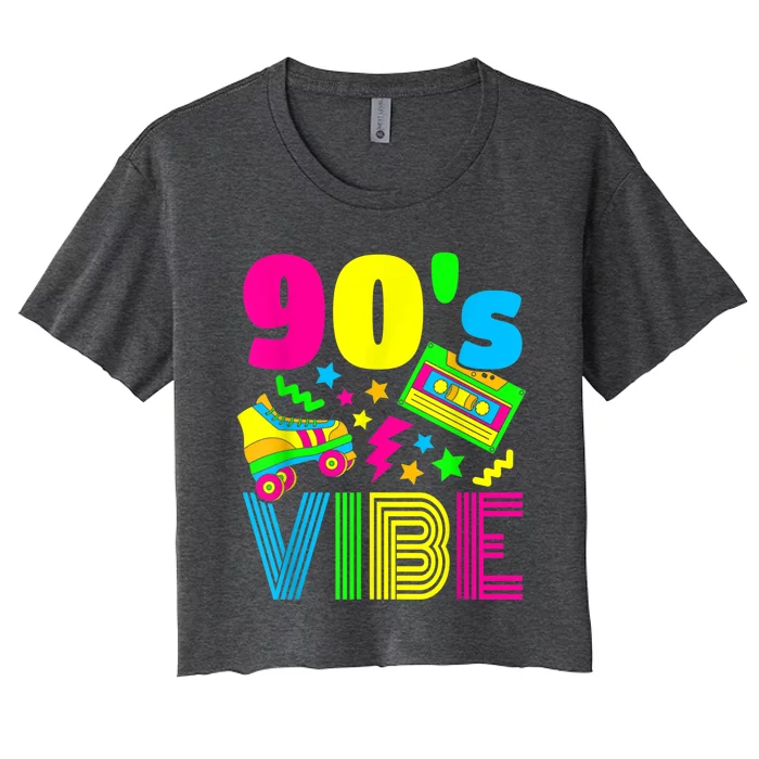 90s Vibe 1990s Fashion 90s Theme Outfit Nineties Theme Party Women's Crop Top Tee