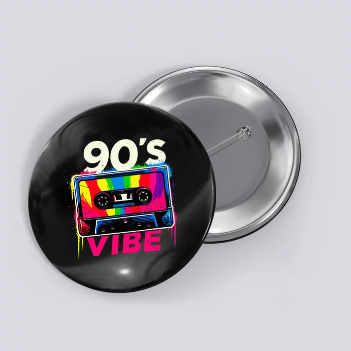 90S Vibe 1990s Music Vintage Retro Party Costume Button