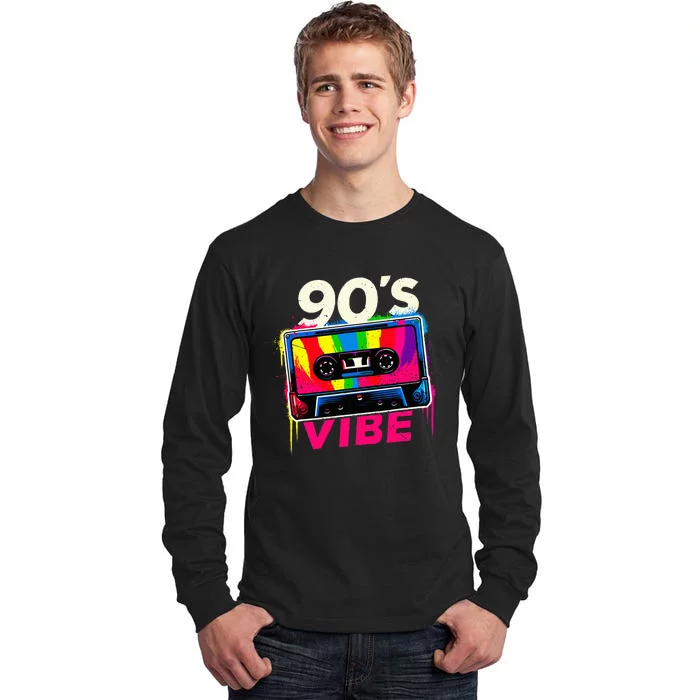 90S Vibe 1990s Music Vintage Retro Party Costume Tall Long Sleeve T-Shirt