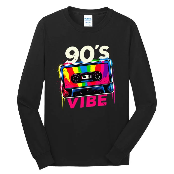 90S Vibe 1990s Music Vintage Retro Party Costume Tall Long Sleeve T-Shirt