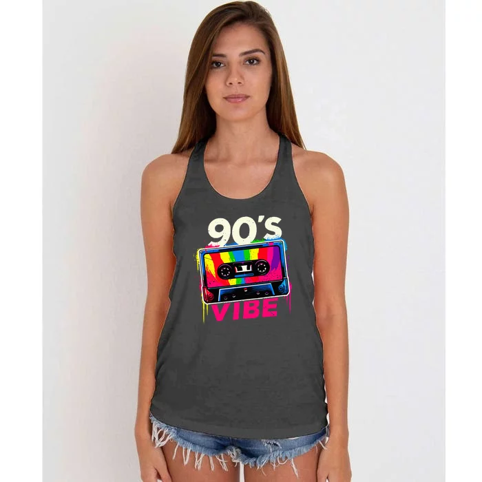 90S Vibe 1990s Music Vintage Retro Party Costume Women's Knotted Racerback Tank