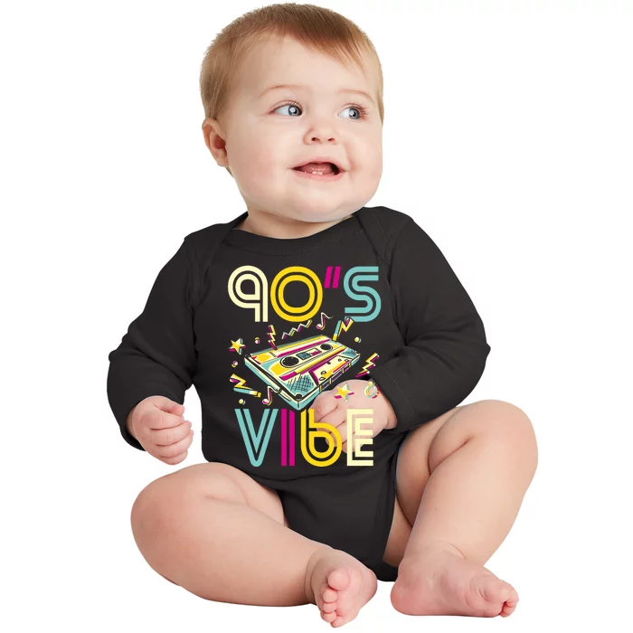 90s Vibe 90s Party Costume 90s Music Hip Hop Retro Baby Long Sleeve Bodysuit