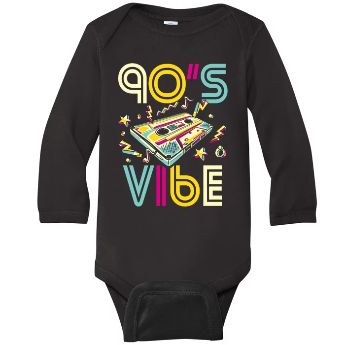 90s Vibe 90s Party Costume 90s Music Hip Hop Retro Baby Long Sleeve Bodysuit