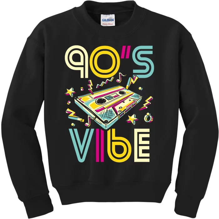 90s Vibe 90s Party Costume 90s Music Hip Hop Retro Kids Sweatshirt