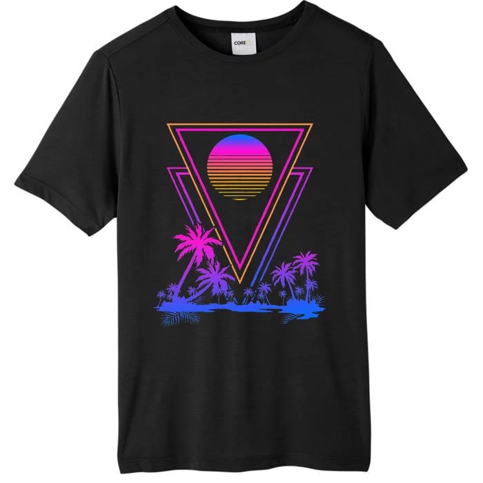 90s Vaporwave Aesthetic Palm Trees Retro 80s Art Vaporwave ChromaSoft Performance T-Shirt