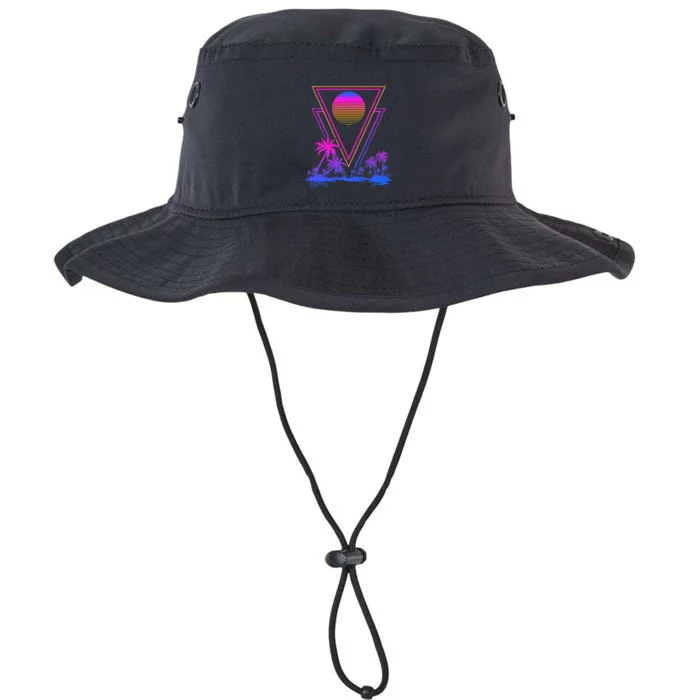 90s Vaporwave Aesthetic Palm Trees Retro 80s Art Vaporwave Legacy Cool Fit Booney Bucket Hat