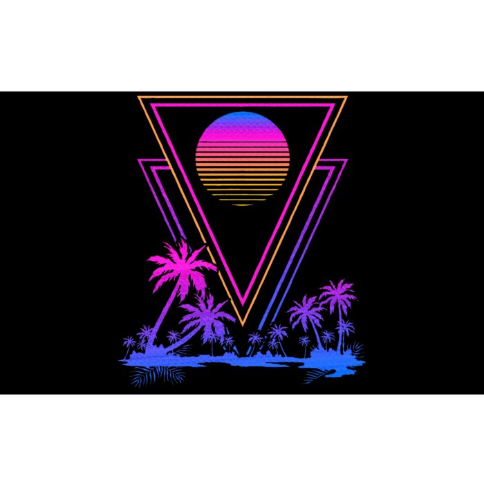 90s Vaporwave Aesthetic Palm Trees Retro 80s Bumper Sticker