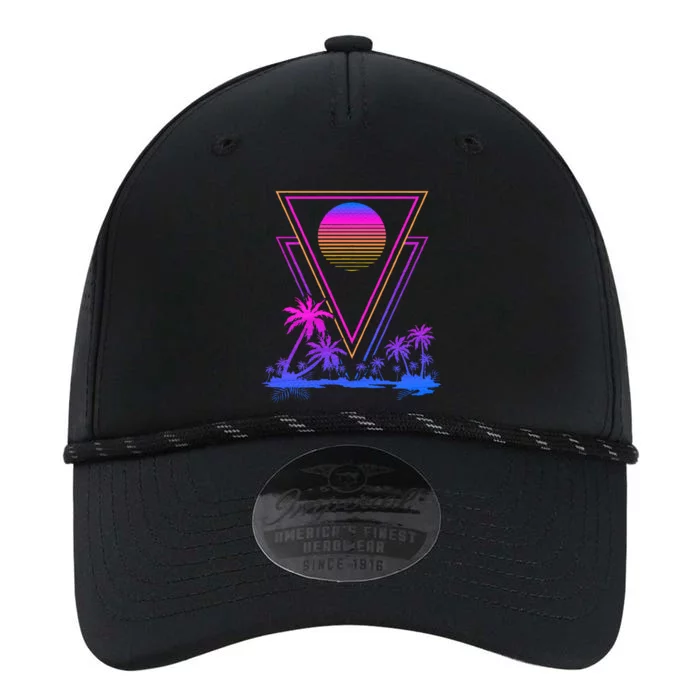 90s Vaporwave Aesthetic Palm Trees Retro 80s Performance The Dyno Cap