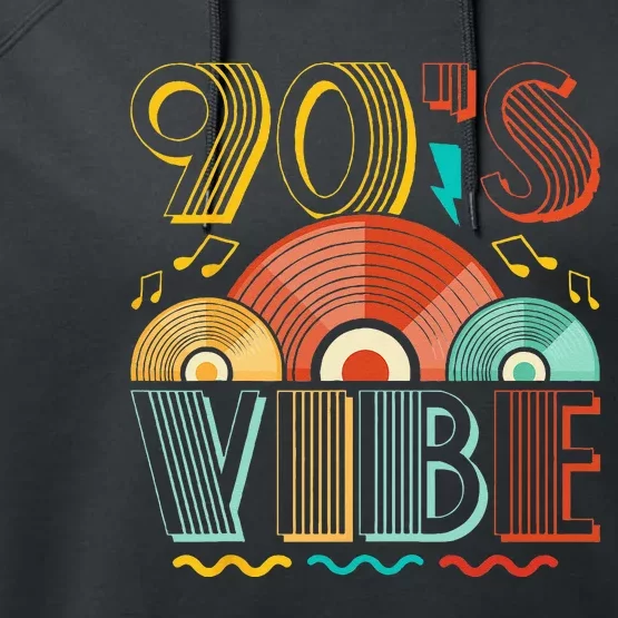 90s Vibe CD 90s Music 1990s Generation Retro Nineties Performance Fleece Hoodie