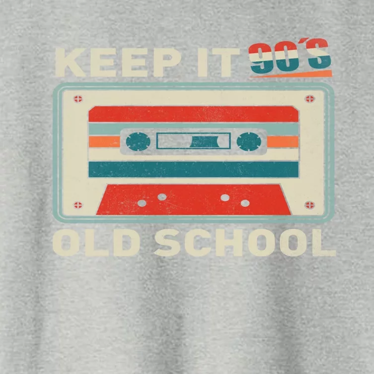 90S Vibes Keep It Old School 90S Hip Hop Cassette Tape Gift Women's Crop Top Tee