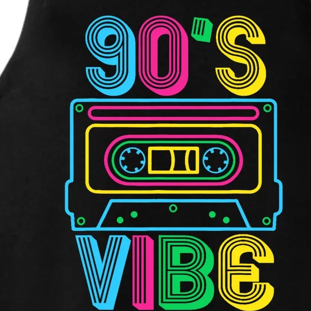 90s Vibe Retro Aesthetic Costume Party Outfit 90s Vibe Ladies Tri-Blend Wicking Tank