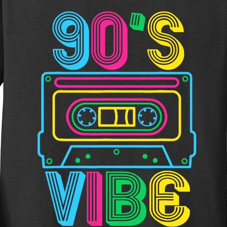 90s Vibe Retro Aesthetic Costume Party Outfit 90s Vibe Kids Long Sleeve Shirt