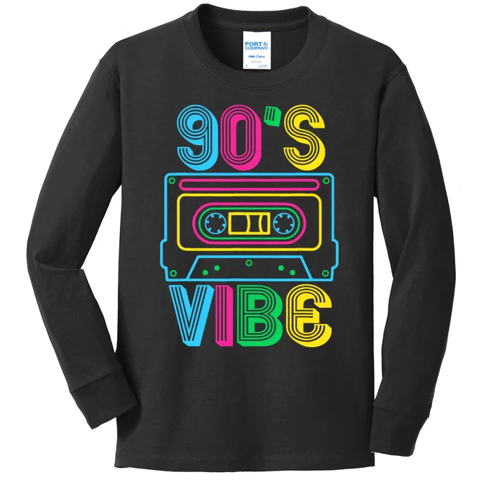 90s Vibe Retro Aesthetic Costume Party Outfit 90s Vibe Kids Long Sleeve Shirt