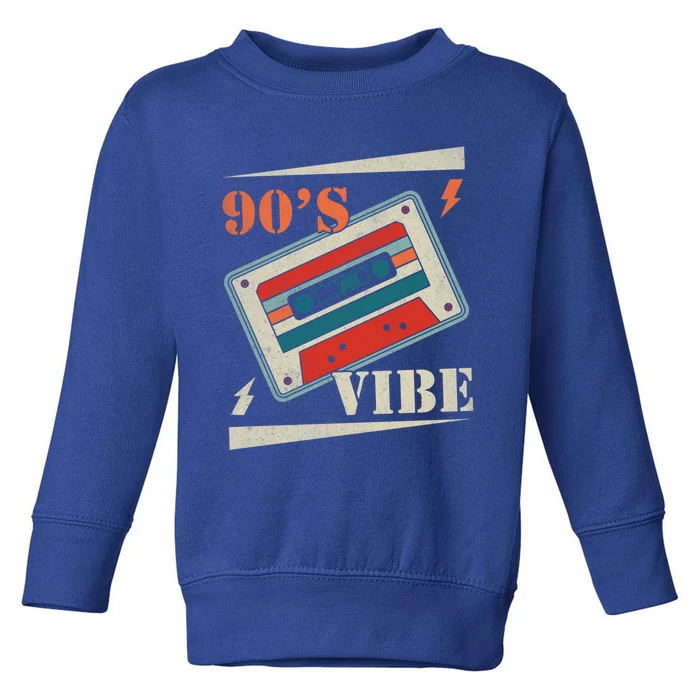 90S Vibes Retro Vintage 90S Hip Hop Cassette Tape Funny Gift Toddler Sweatshirt