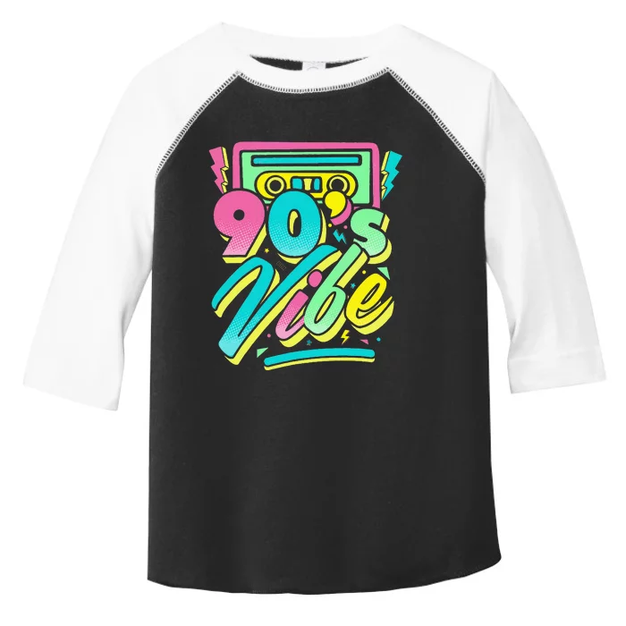 90s Vibe Vintage Retro Costume Party Nineties Toddler Fine Jersey T-Shirt