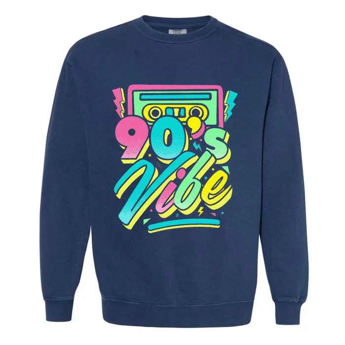 90s Vibe Vintage Retro Costume Party Nineties Garment-Dyed Sweatshirt