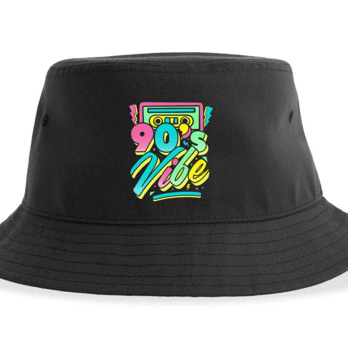 90s Vibe Vintage Retro Costume Party Nineties Sustainable Bucket Hat