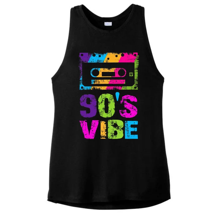 90s Vibe Vintage 1990s Music 90s Costume Party Nineties Ladies Tri-Blend Wicking Tank