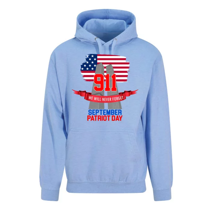 9/11 We Will Never Forget September 11th Patriot Day Unisex Surf Hoodie