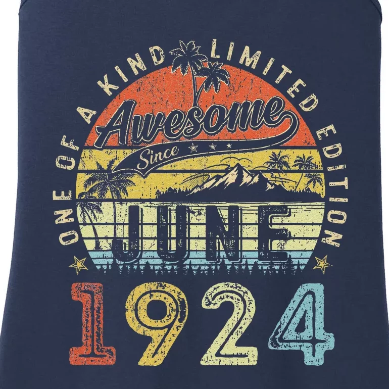 99 Year Old Awesome Since June 1924 99th Birthday (1) Ladies Essential Tank