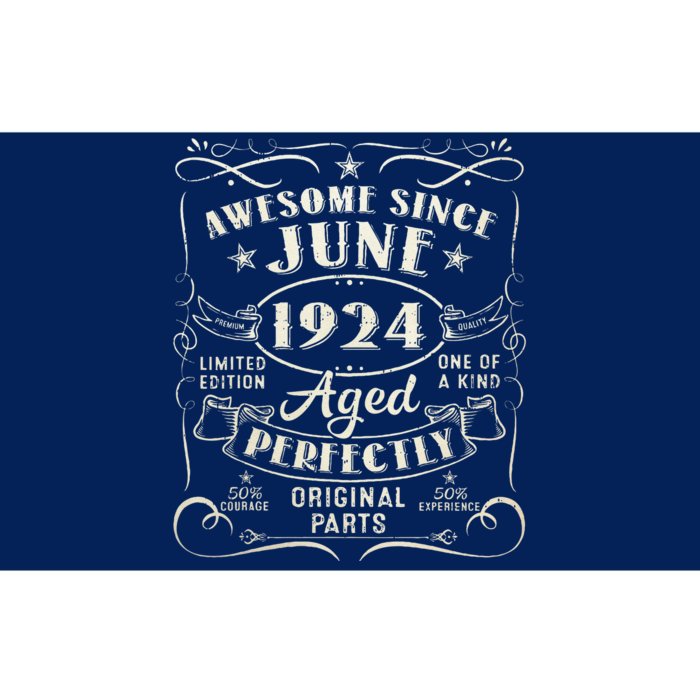 99 Year Old Awesome Since June 1924 99th Birthday Bumper Sticker