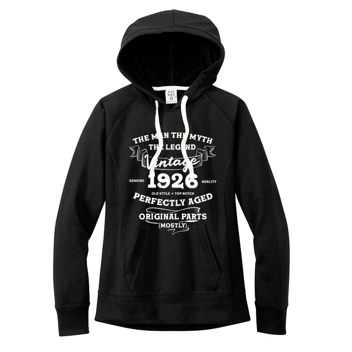 96 Year Old The The Myth The Legend 1926 96th Birthday Cute Gift Women's Fleece Hoodie