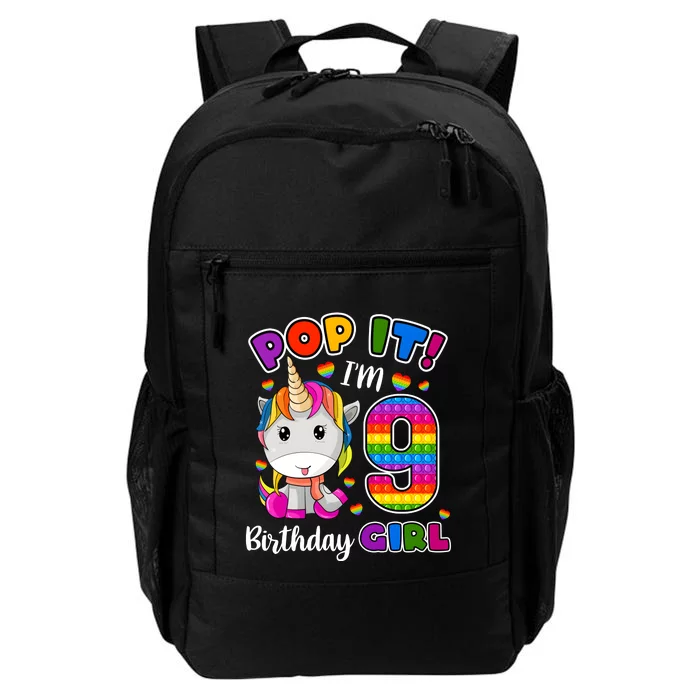 9 Year Old Gift 9th Birthday Girl Unicorn Pop It Fidget Daily Commute Backpack