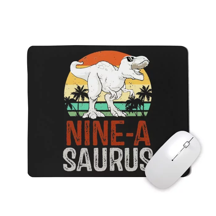 9 Years Old Dinosaur Trex Awesome Since 2014 Birthday Mousepad