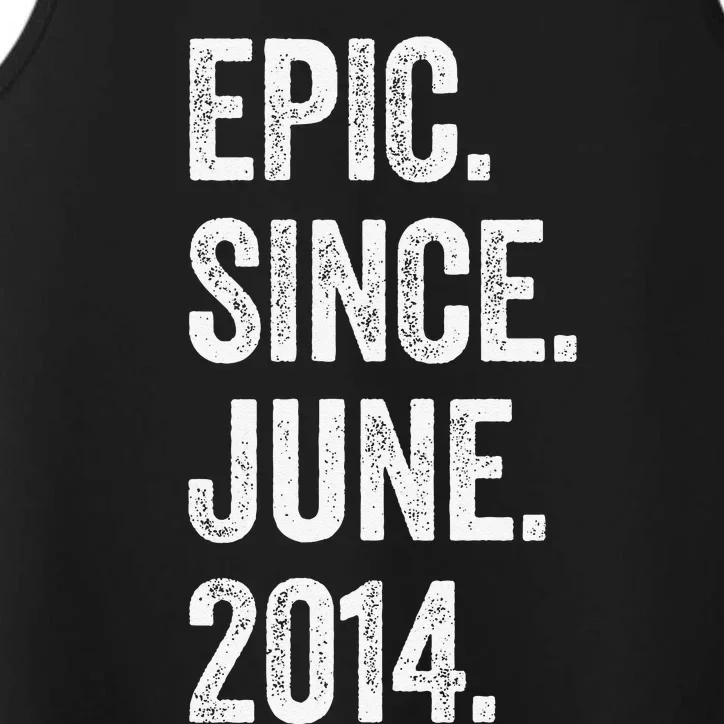 9 Years Old Epic Since June 2014 9th Birthday Performance Tank