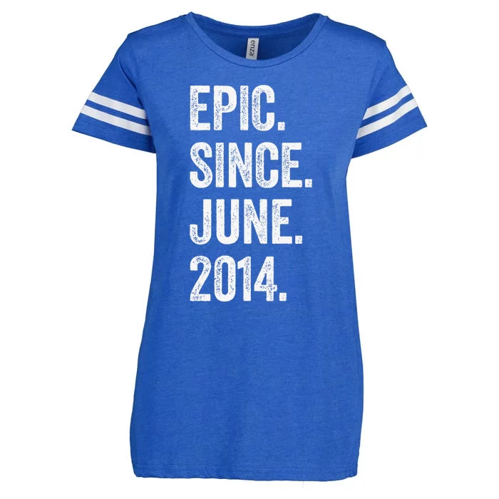 9 Years Old Epic Since June 2014 9th Birthday Enza Ladies Jersey Football T-Shirt