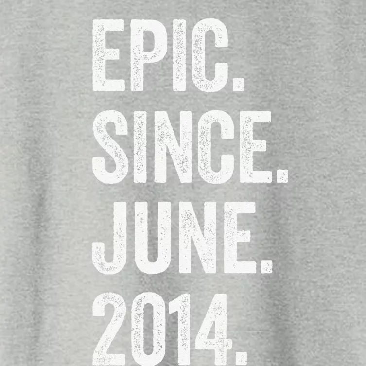 9 Years Old Epic Since June 2014 9th Birthday Women's Crop Top Tee