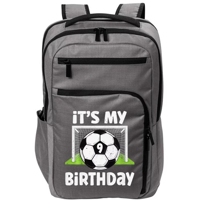 9 Years Old Soccer 9th Birthday Player Bday Party Impact Tech Backpack