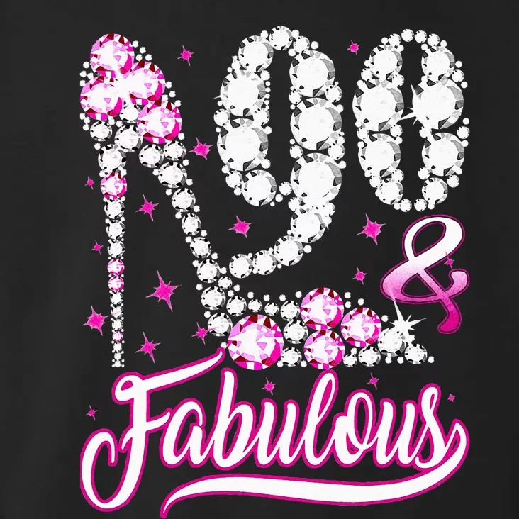 90 Years Old Gifts 90 & Fabulous 90th Birthday Pink Diamond Toddler Hoodie