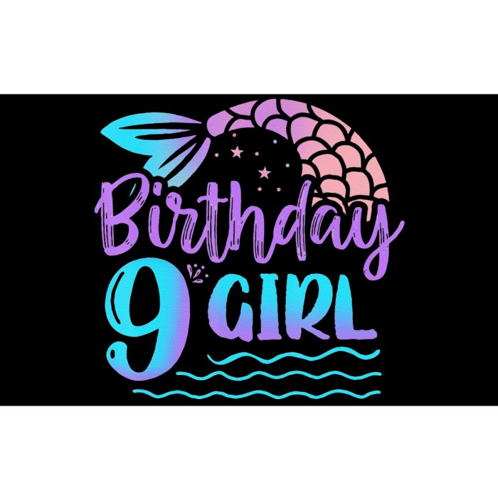 9 Year Old Gift Mermaid Tail 9th Birthday Daughter Bumper Sticker