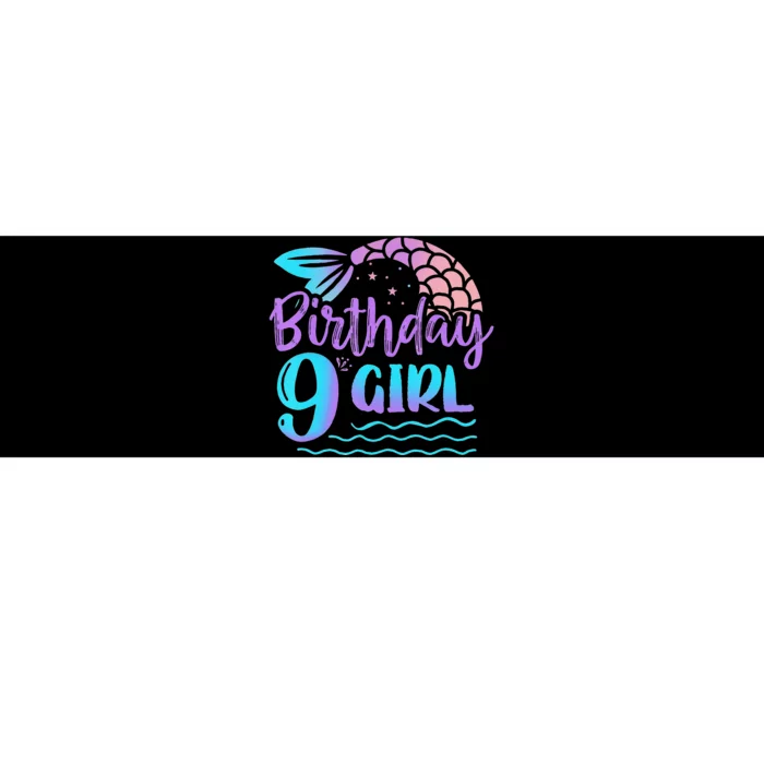 9 Year Old Gift Mermaid Tail 9th Birthday Daughter Bumper Sticker