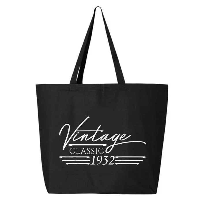 91 Year Old Gifts Vintage 1932 91st Women 91st Birthday 25L Jumbo Tote