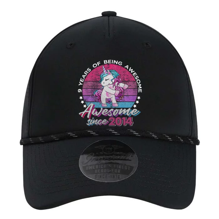 9 Years Old Flossing Unicorn Gifts 9th Birthday Party Performance The Dyno Cap