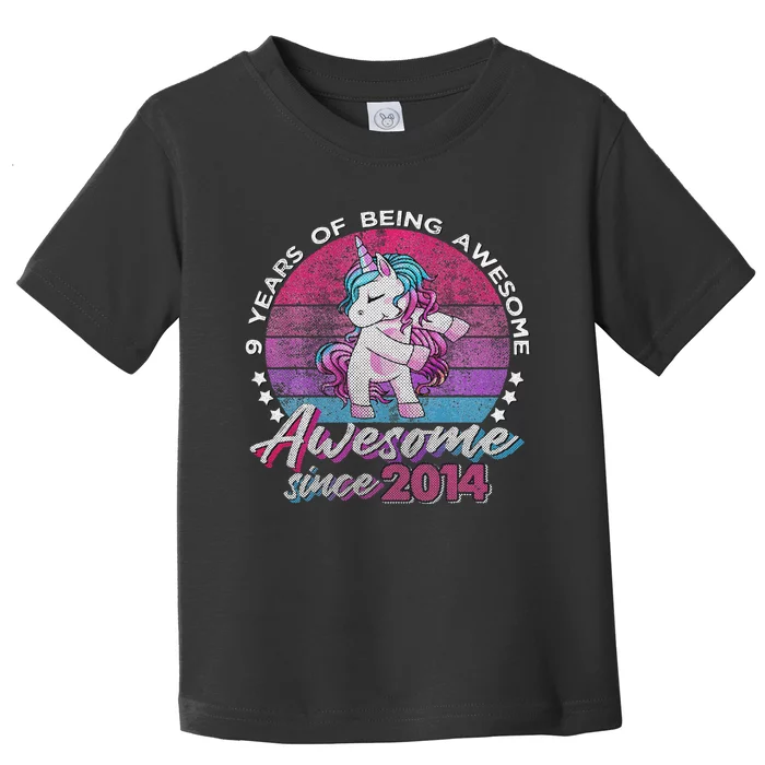 9 Years Old Flossing Unicorn Gifts 9th Birthday Party Toddler T-Shirt