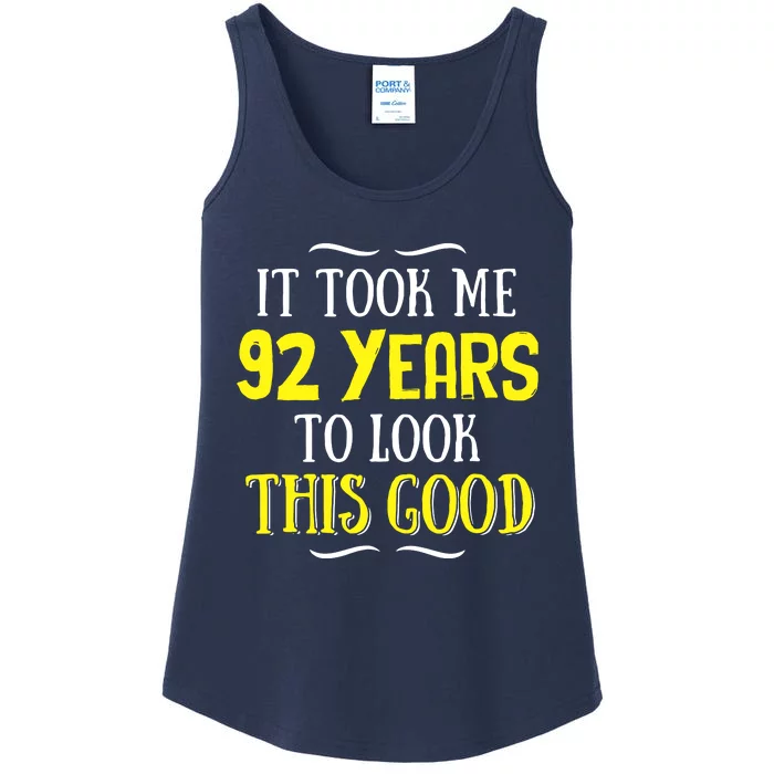 92 Years Old Birthday Ladies Essential Tank