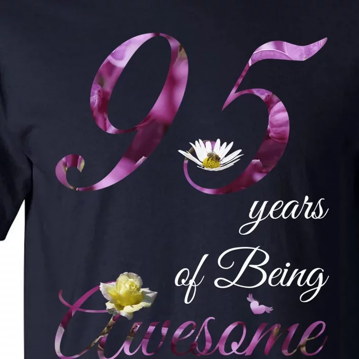 95 Year Old Shirt Awesome Floral 1928 95th Birthday Present Gift Tall T-Shirt