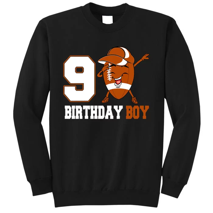 9 Year Old Gifts Dabbing Football 9th Birthday Boy Teens Tall Sweatshirt