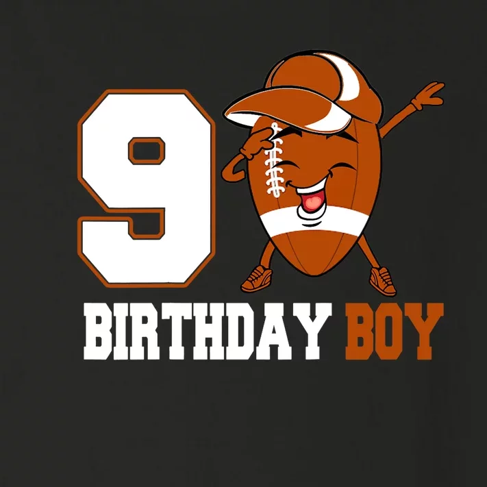 9 Year Old Gifts Dabbing Football 9th Birthday Boy Teens Toddler Long Sleeve Shirt