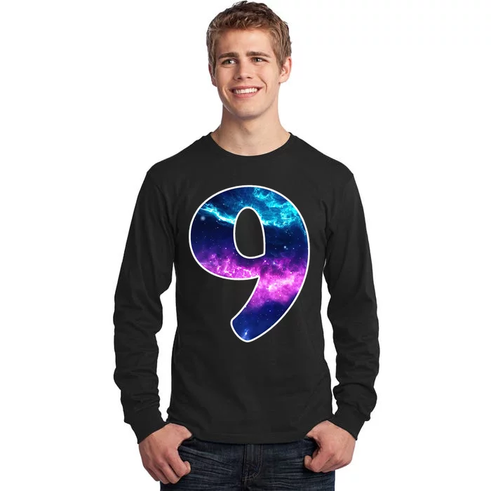 9 Years Old Birthday  Astronaut Gifts Space 9th B-Day Tall Long Sleeve T-Shirt