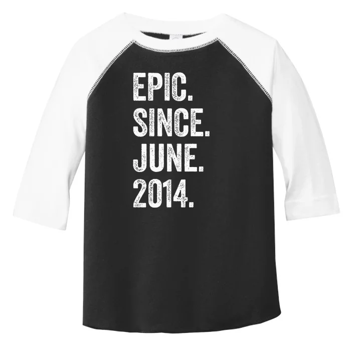 9 Years Old Epic Since June 2014 9th Birthday Toddler Fine Jersey T-Shirt